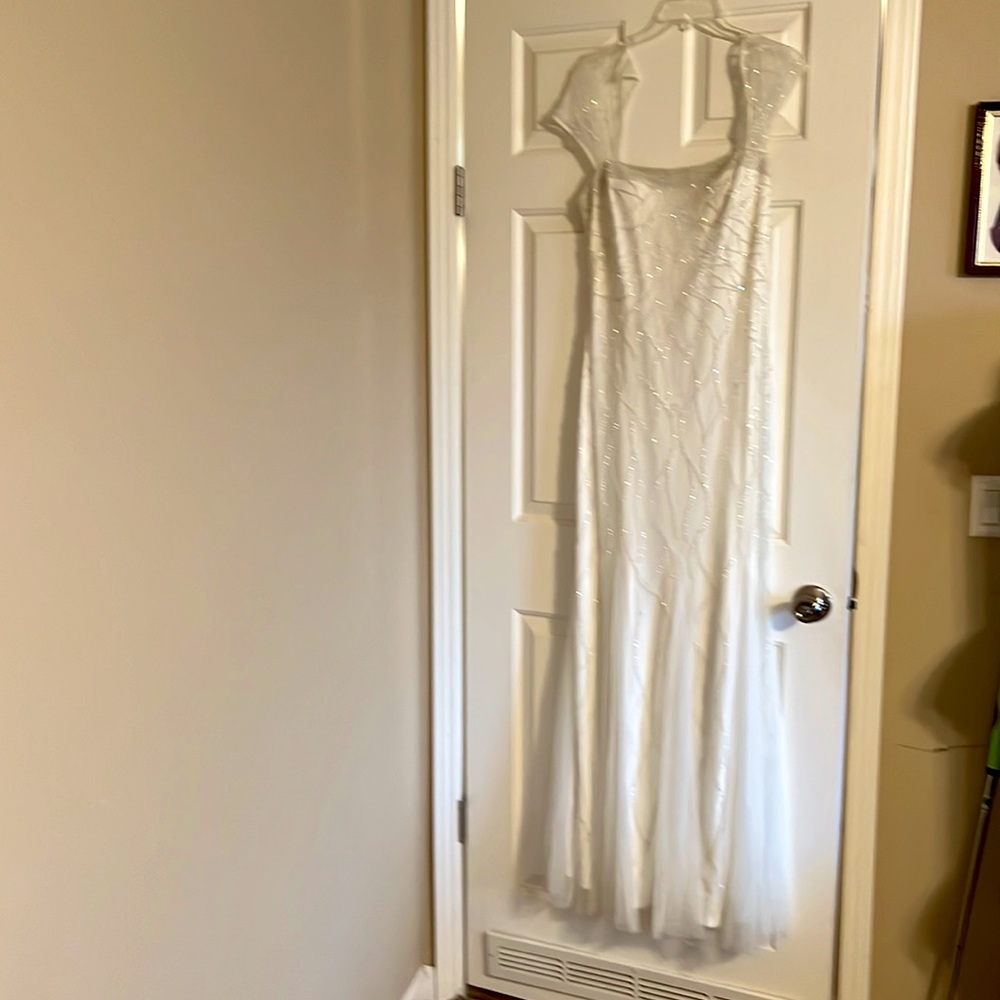 Adrianna Papell Off White Evening Gown